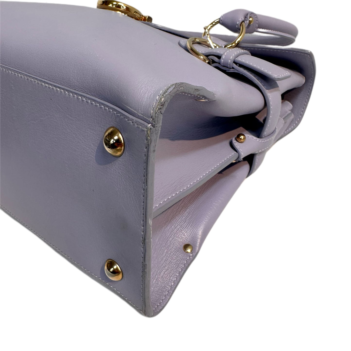 SALVATORE FERRAGAMO Lilac Gancini Buckle Bag