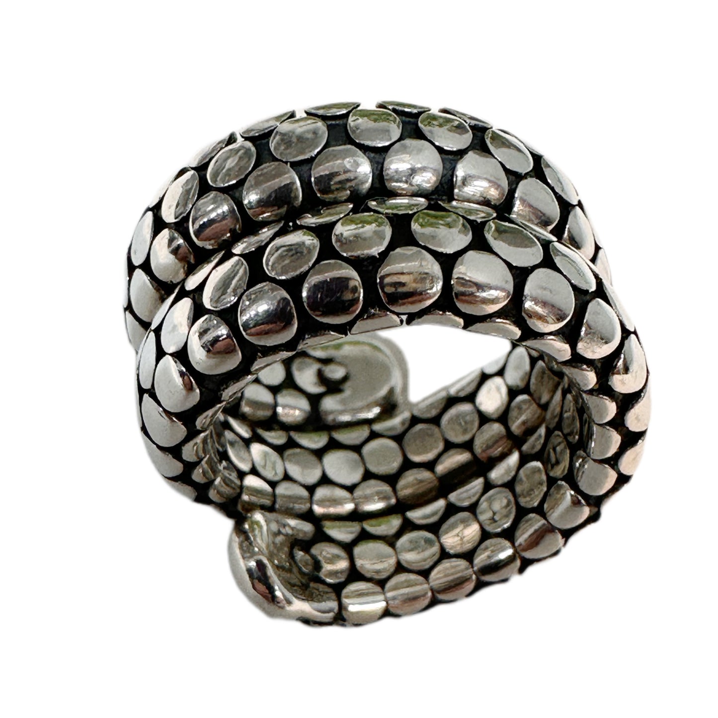 JOHN HARDY Sterling Silver Coil Dot Ring Size 6