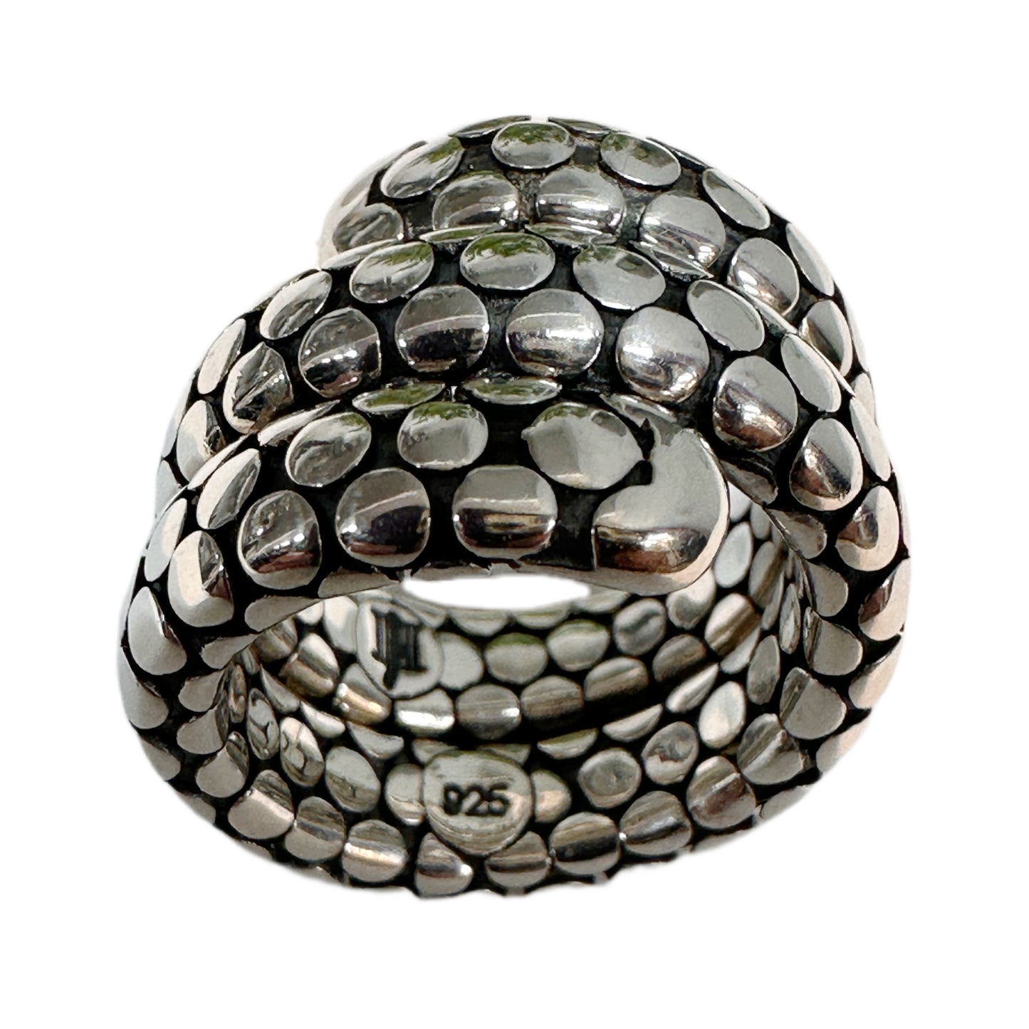 JOHN HARDY Sterling Silver Coil Dot Ring Size 6