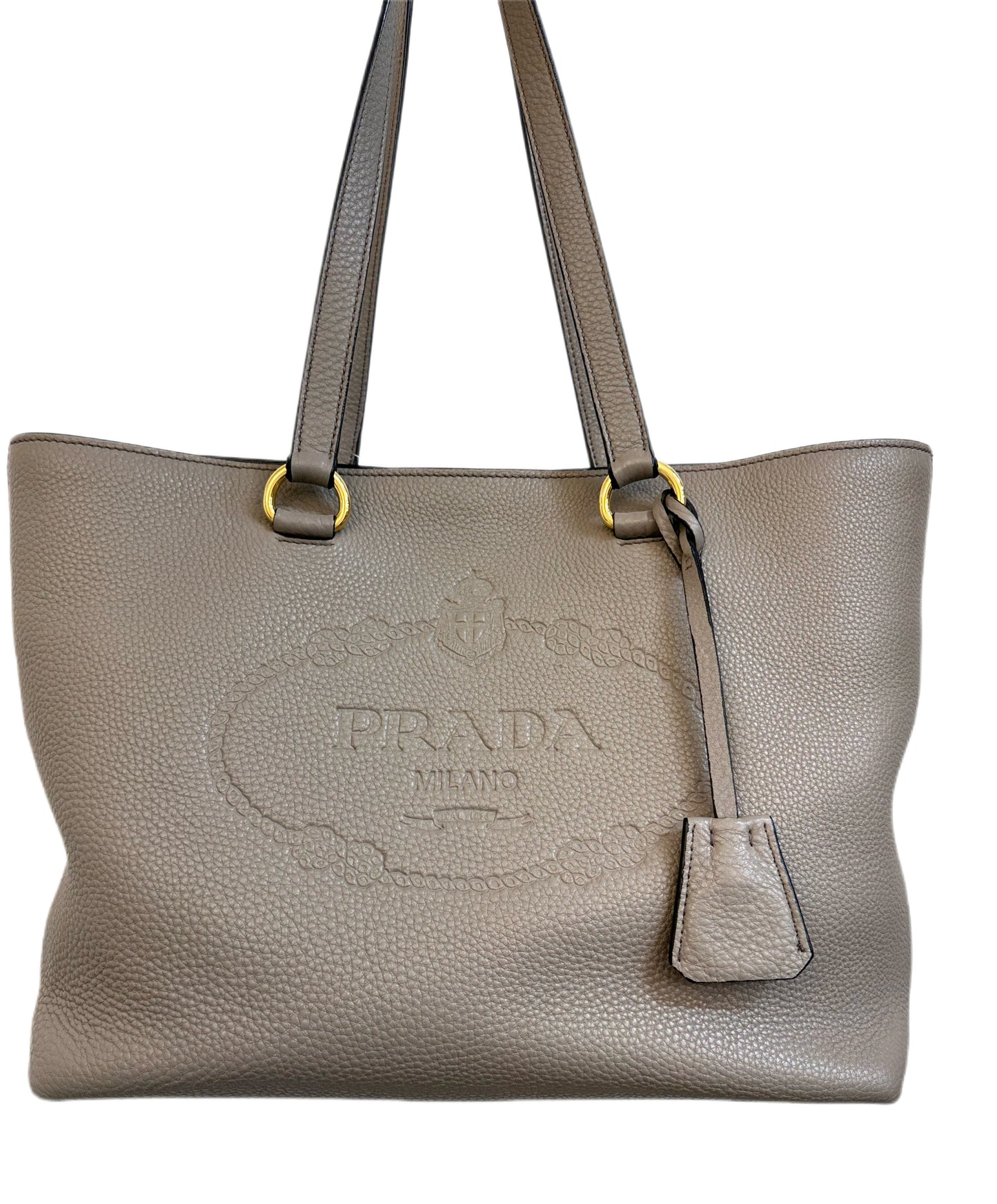 PRADA Phenix Vitello Tote Taupe