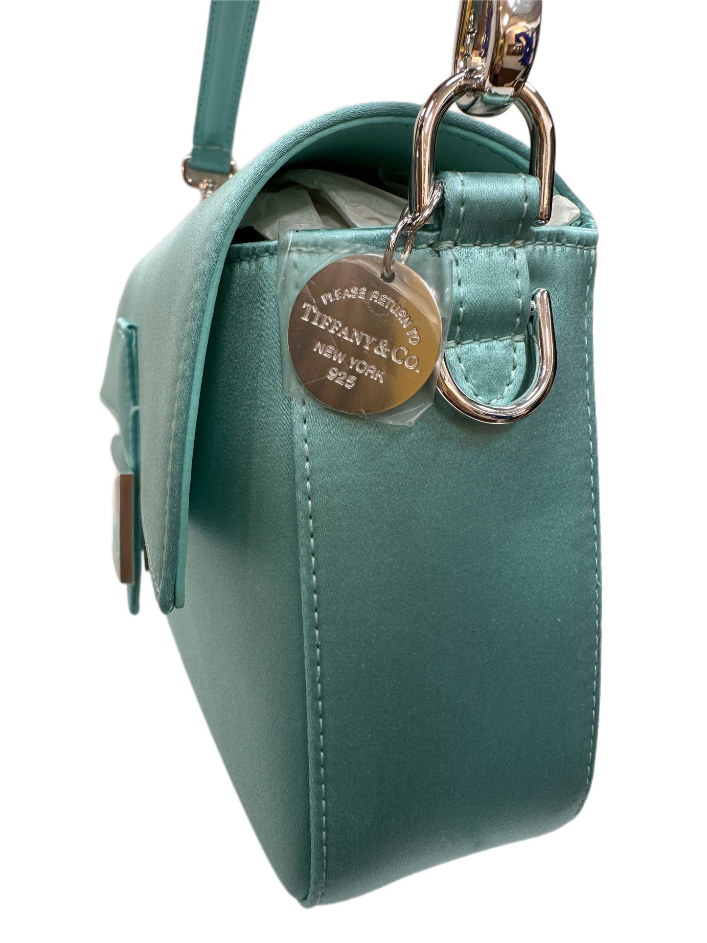 FENDI/TIFFANY Silk Baguette Turquoise