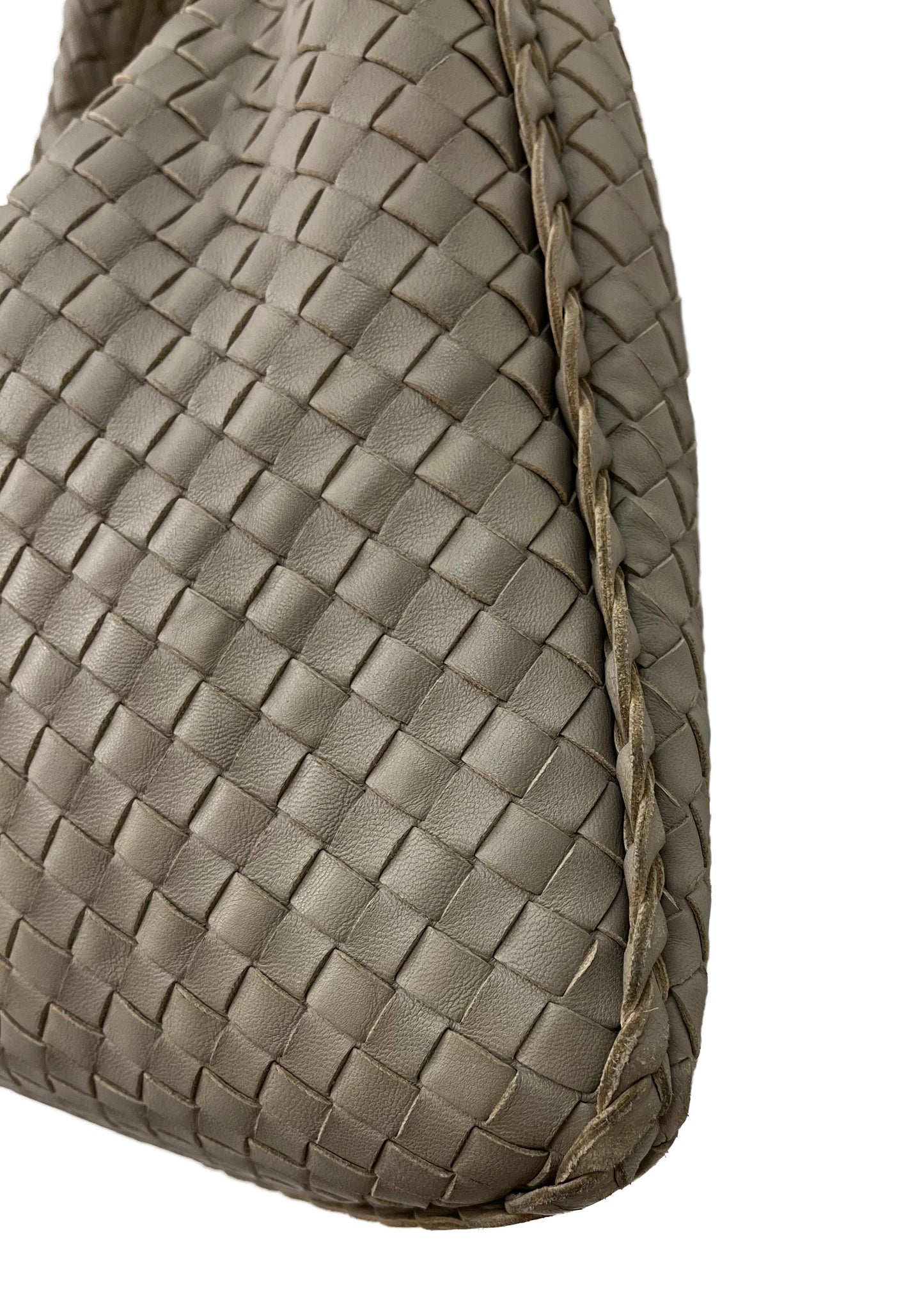 BOTTEGA VENETA Napa Intrecciato Medium Veneta Hobo Taupe