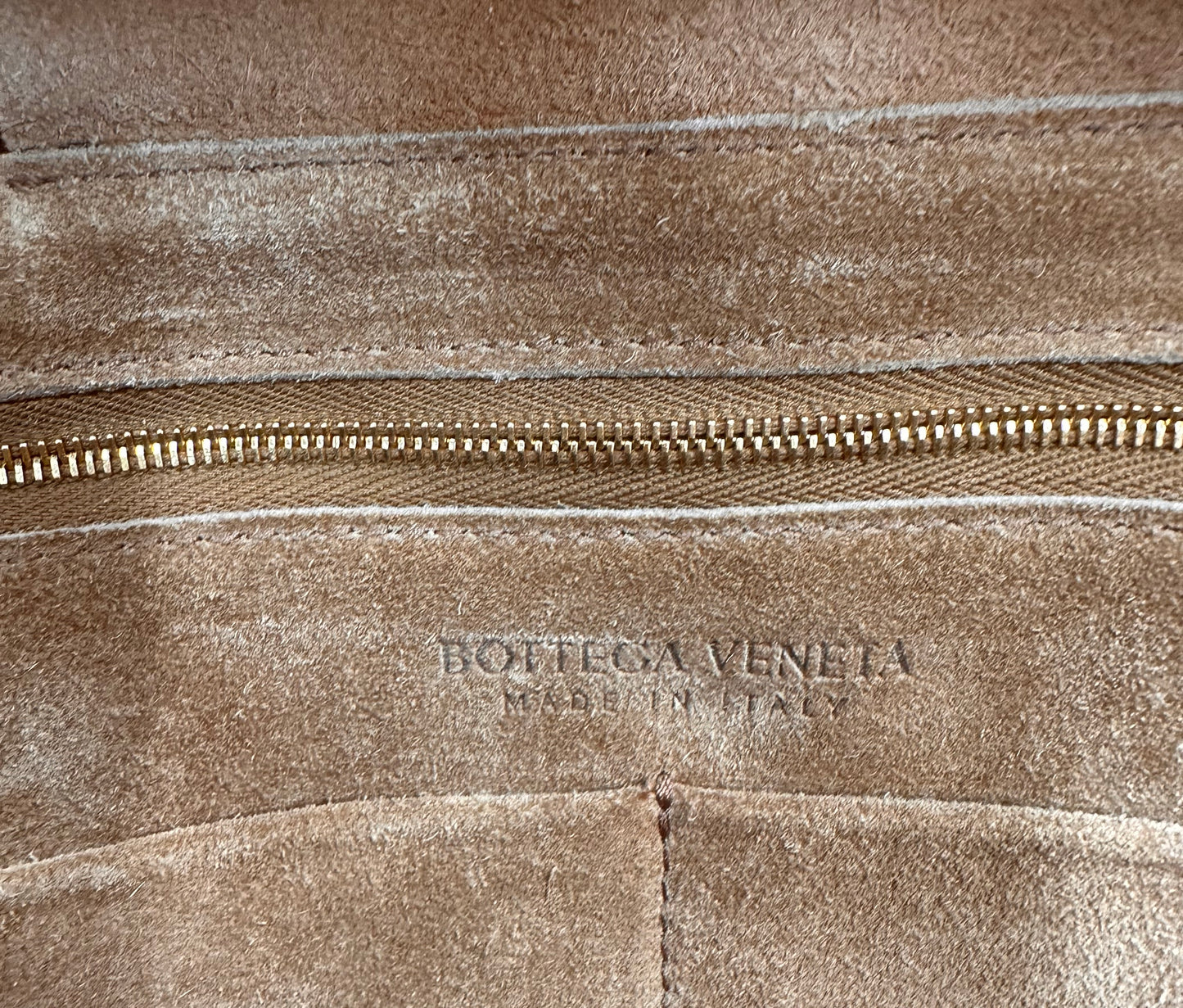 BOTTEGA VENETA "Arco" Leather Satchel Cognac