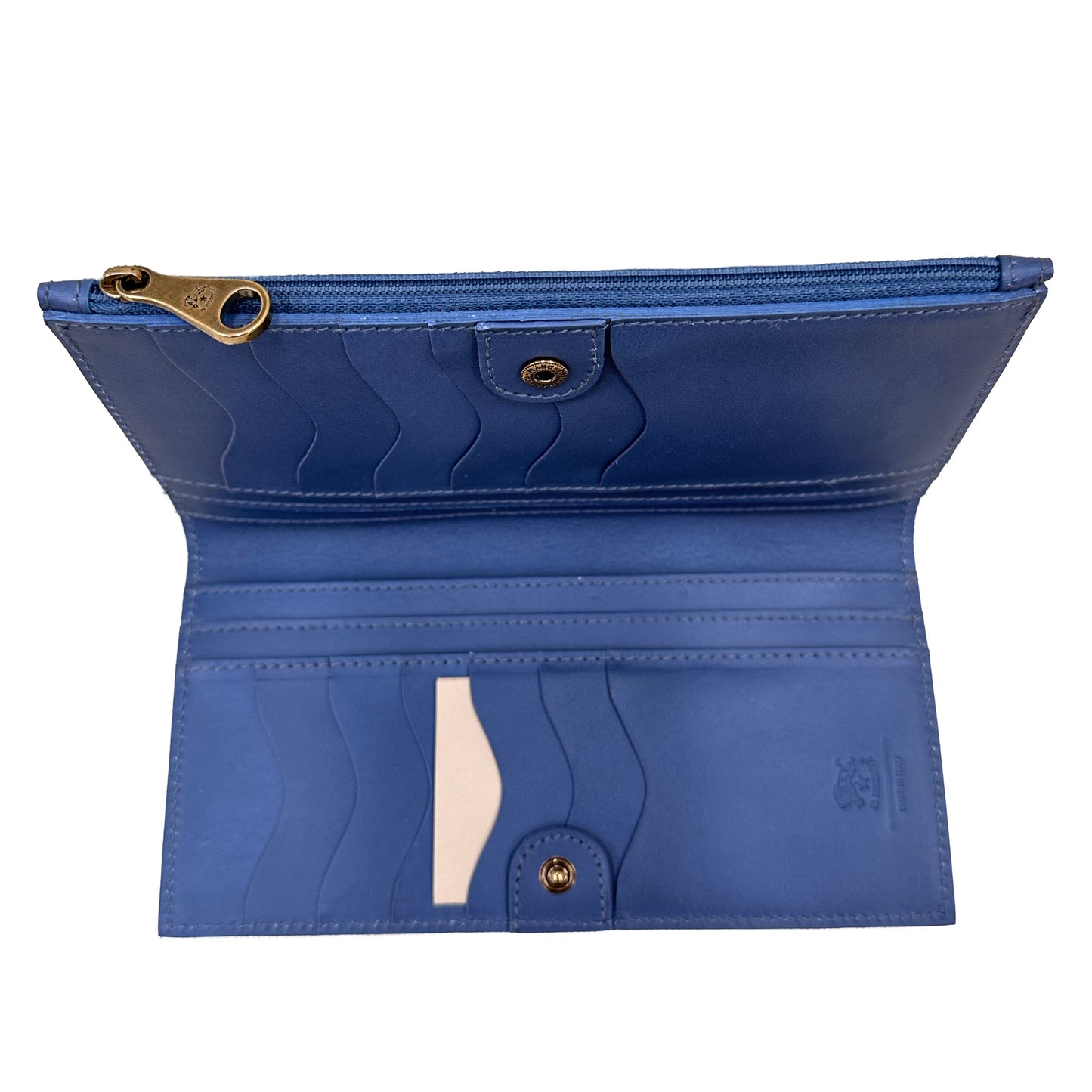 IL BISONTE Continental Wallet Slate Blue