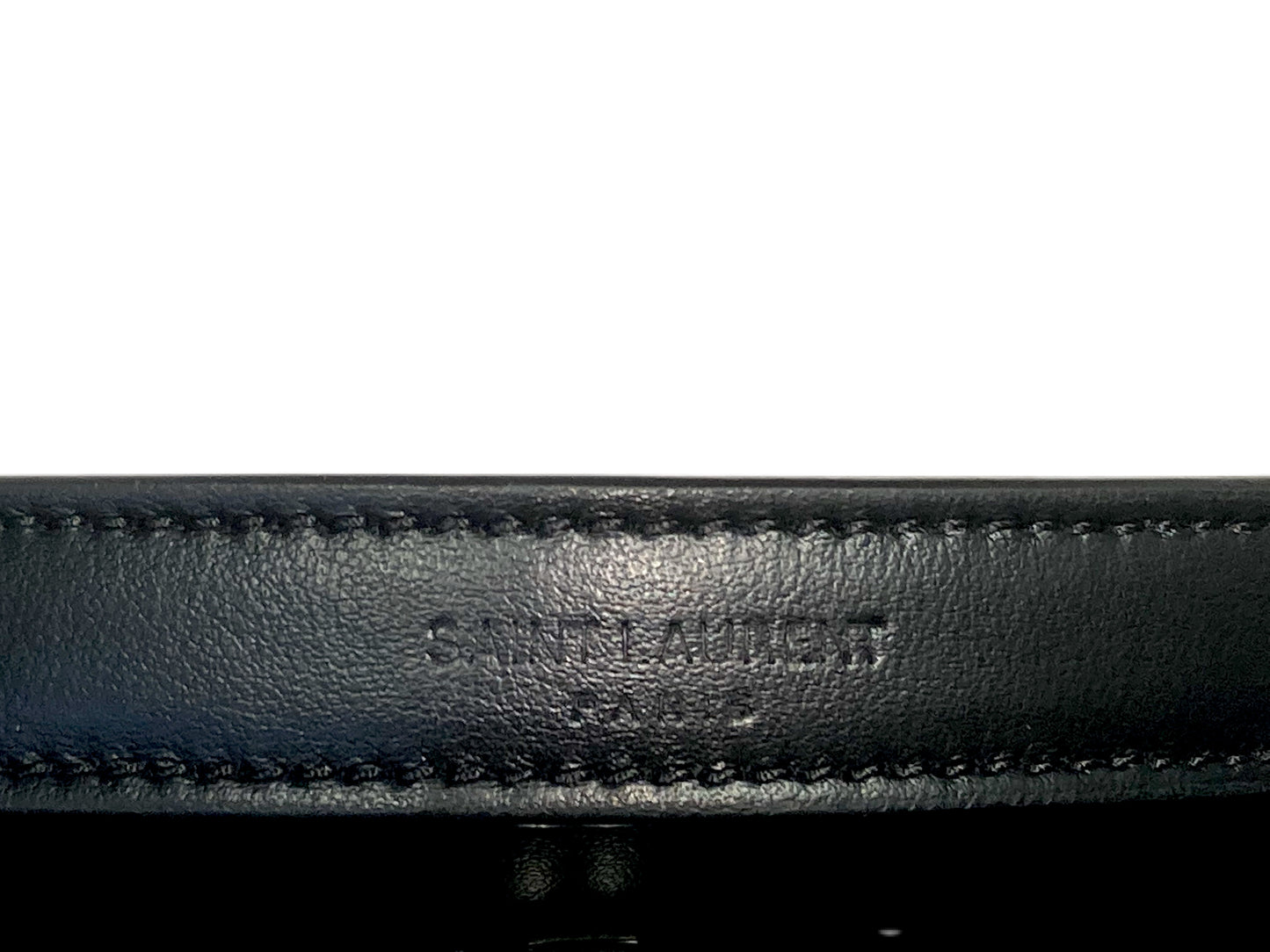 YVES SAINT LAURENT Leather LouLou Medium Matelasse Bag Black