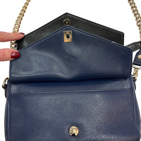 CHANEL Elaphe Double Chevron Flap Bag Medium