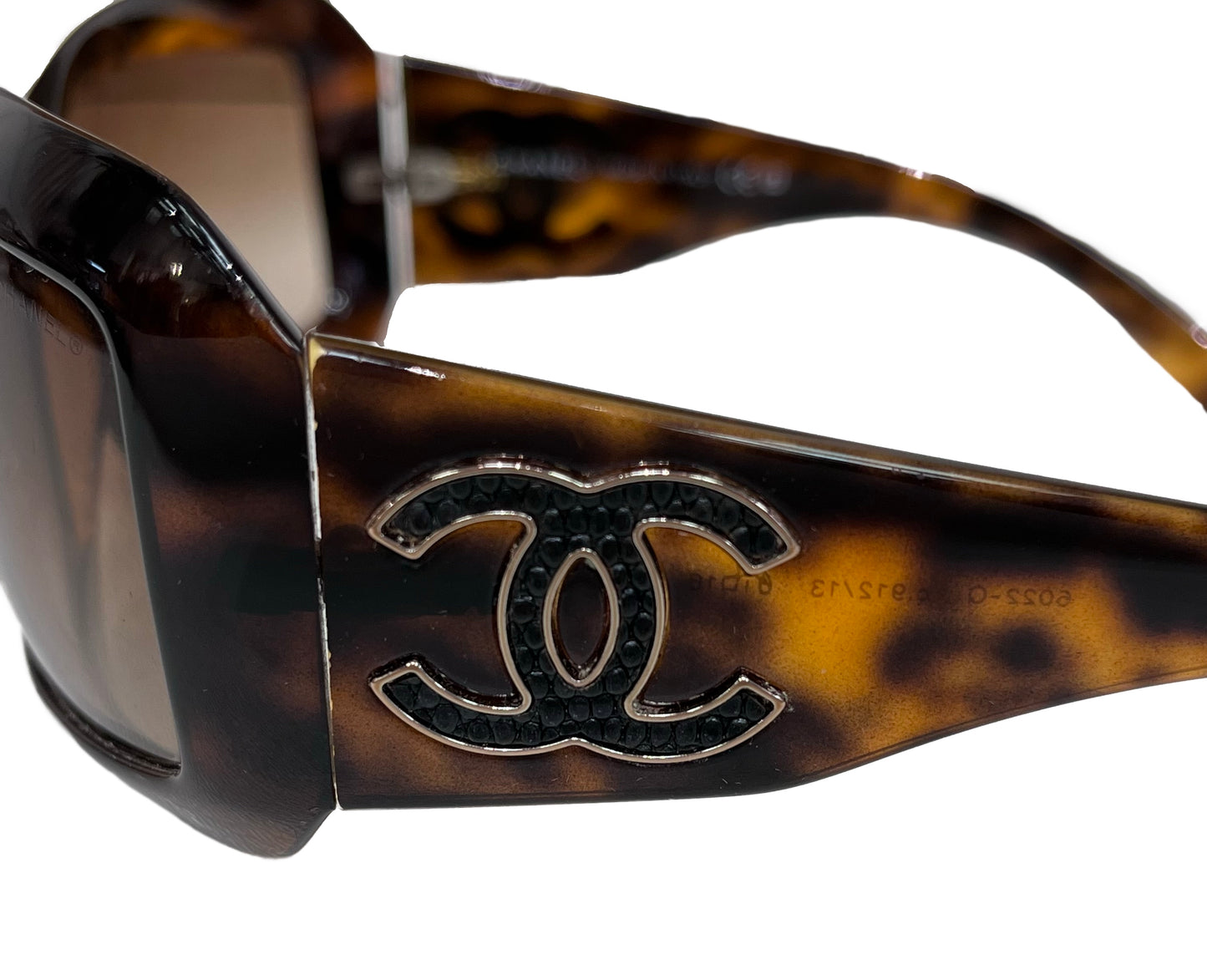 CHANEL Wrap Style Brown Sunglasses