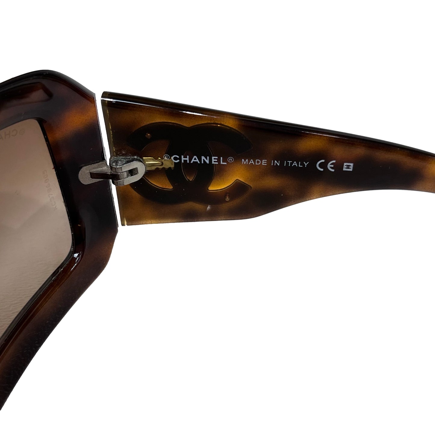 CHANEL Wrap Style Brown Sunglasses