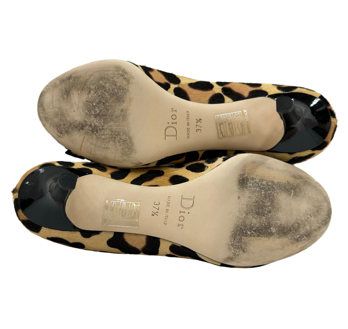 CHRISTIAN DIOR Leopard Print Pony Hair Pump Size 7.5