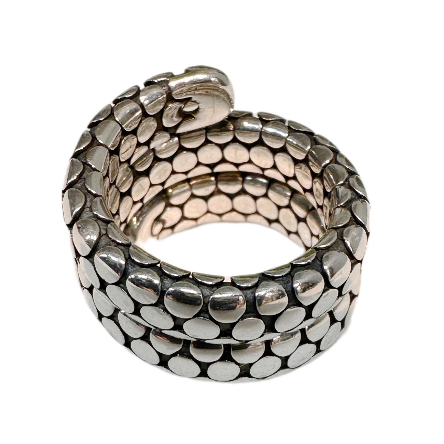 JOHN HARDY Sterling Silver Coil Dot Ring Size 6