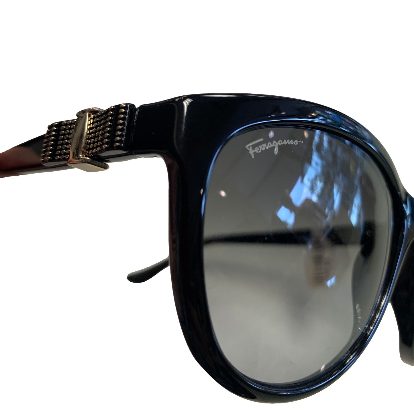 FERRAGAMO BLACK SUNGLASSES - NEW