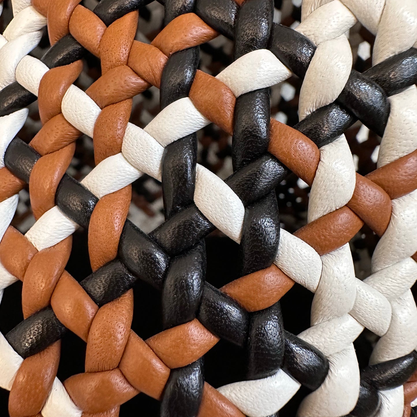 FERRAGAMO Leather Woven Tote