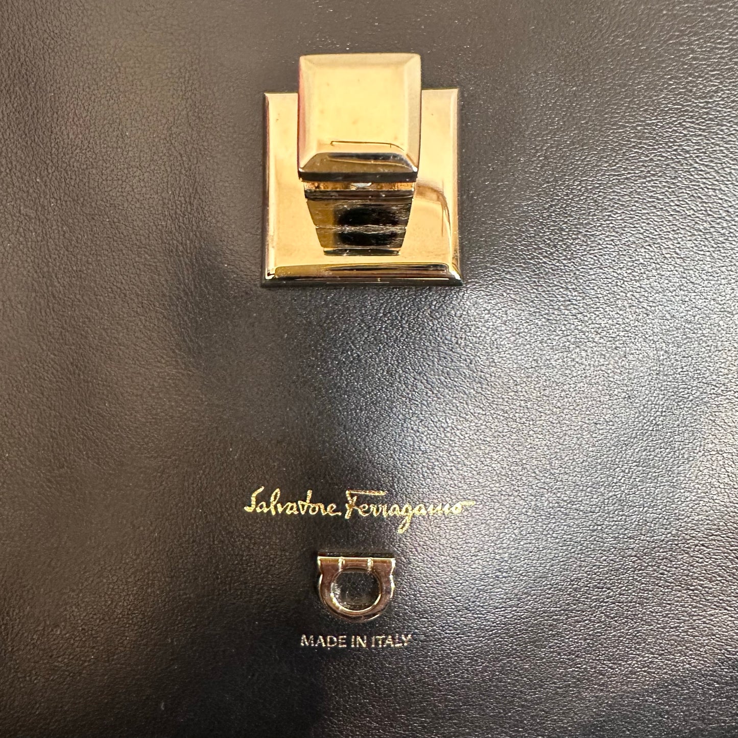FERRAGAMO Leather Woven Tote