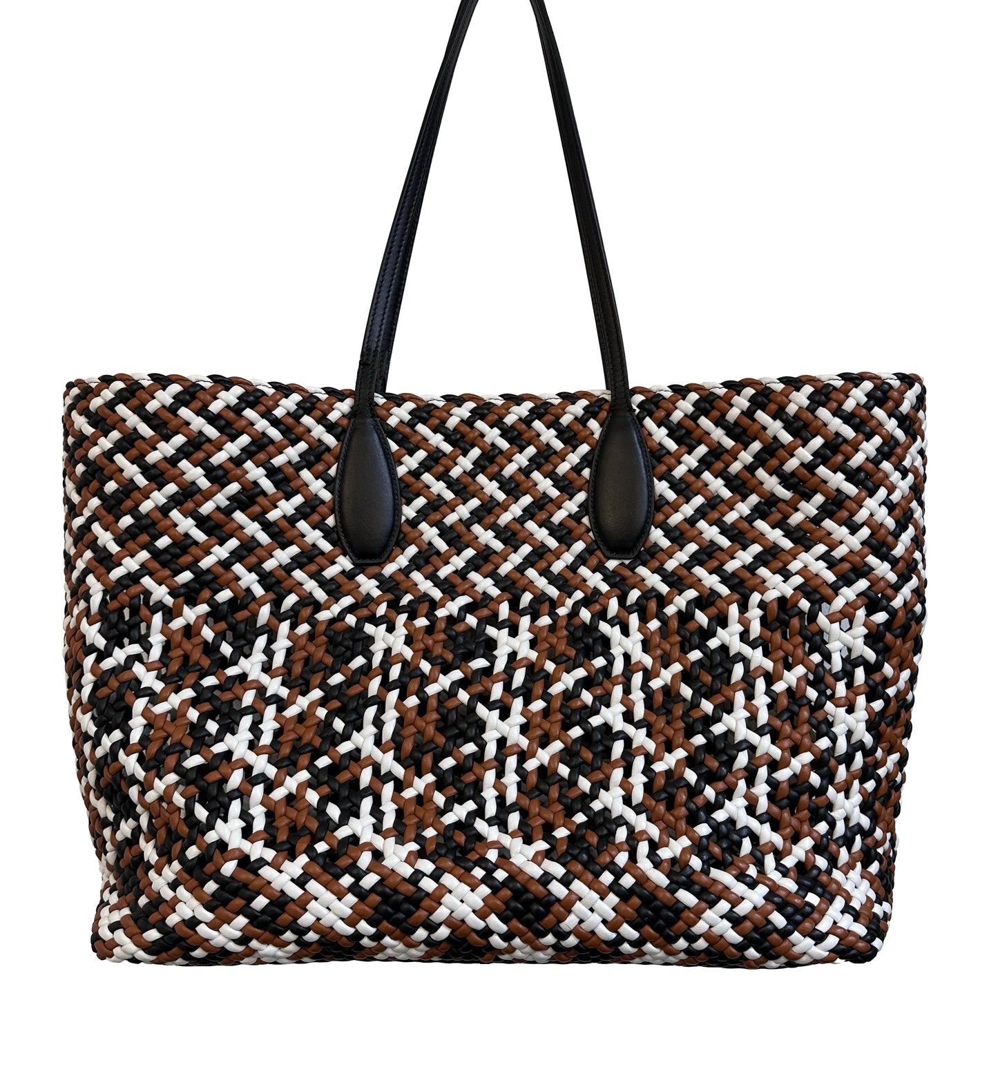 FERRAGAMO Leather Woven Tote