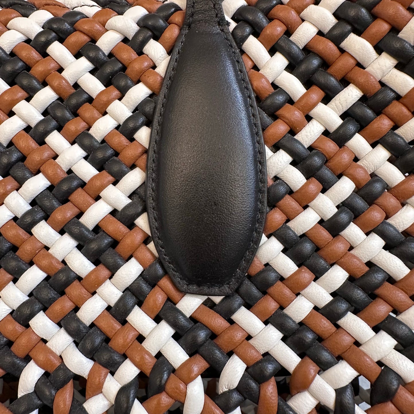 FERRAGAMO Leather Woven Tote