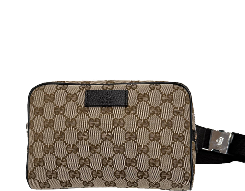 Gucci Belt Bag GG Supreme Canvas Small Beige/Black for Men