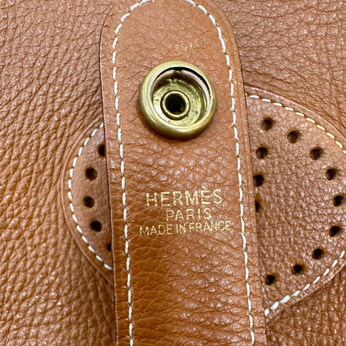 HERMES Vintage Rodeo II Caramel Leather
