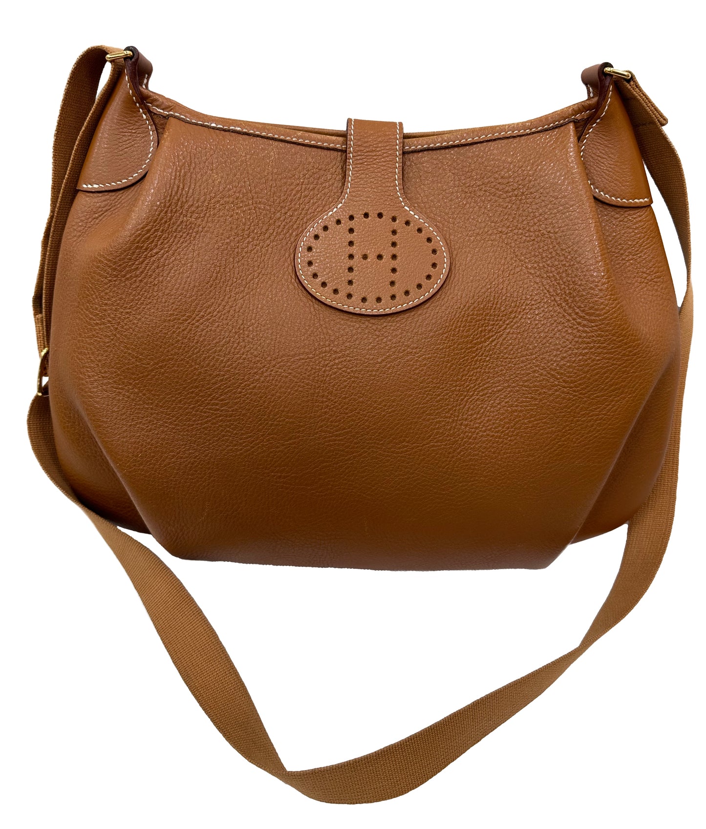 HERMES Vintage Rodeo II Caramel Leather