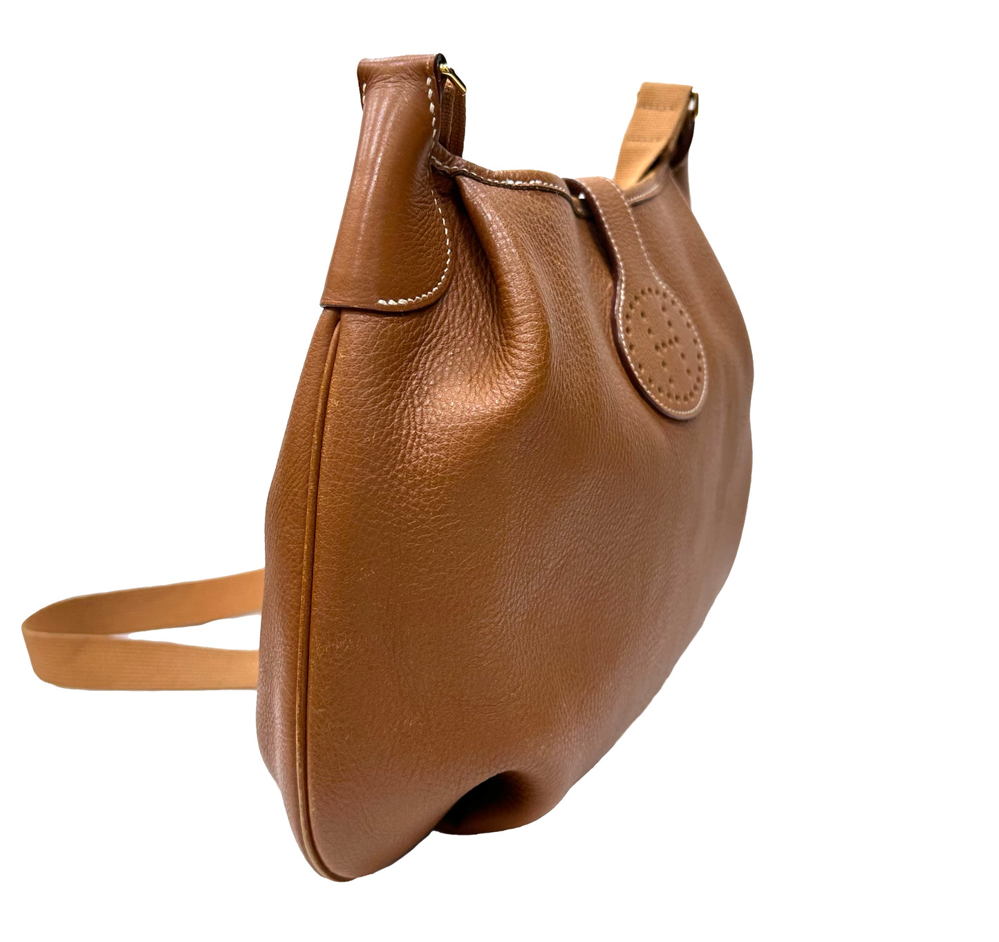HERMES Vintage Rodeo II Caramel Leather