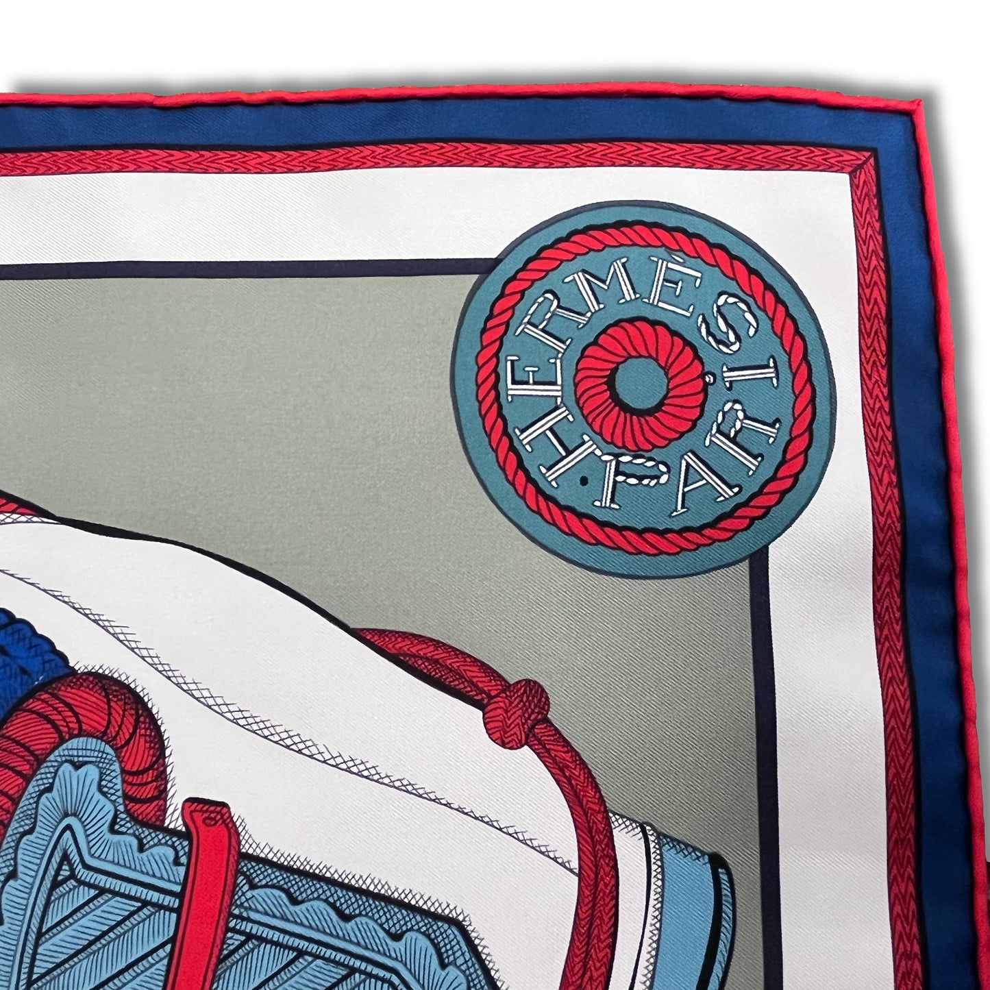 HERMES "Zouaves Et Dragons" Silk Scarf