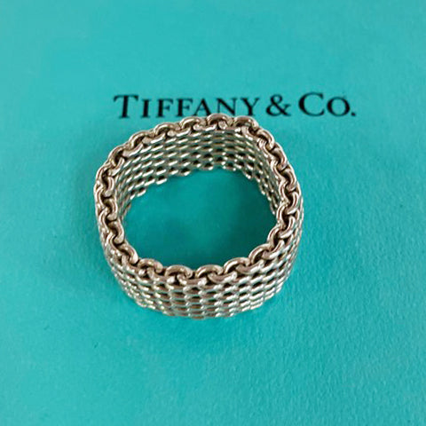 TIFFANY Sterling Silver Mesh Somerset Ring