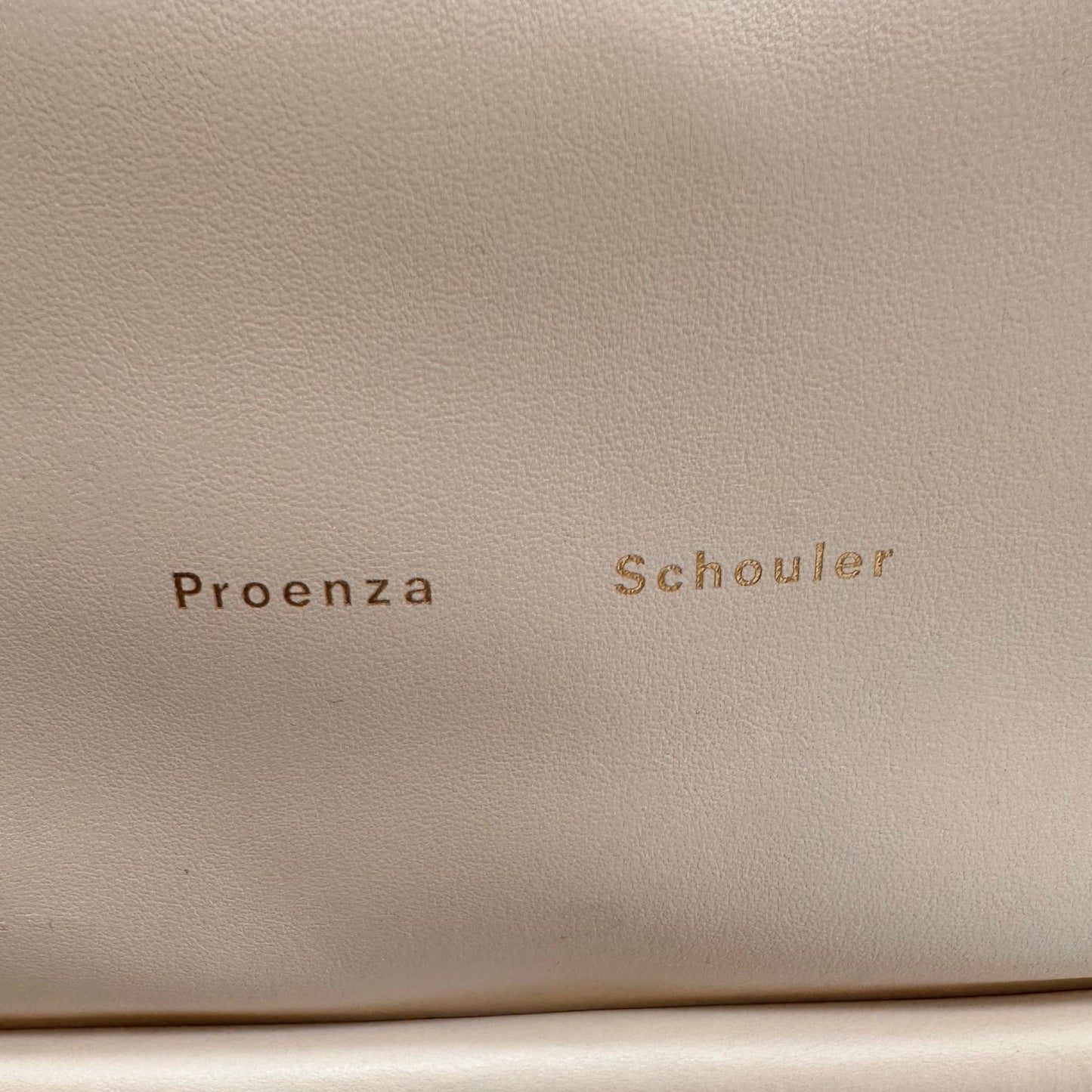 PROENZA SCHOULER Leather Ruched Shoulder Bag Ivory