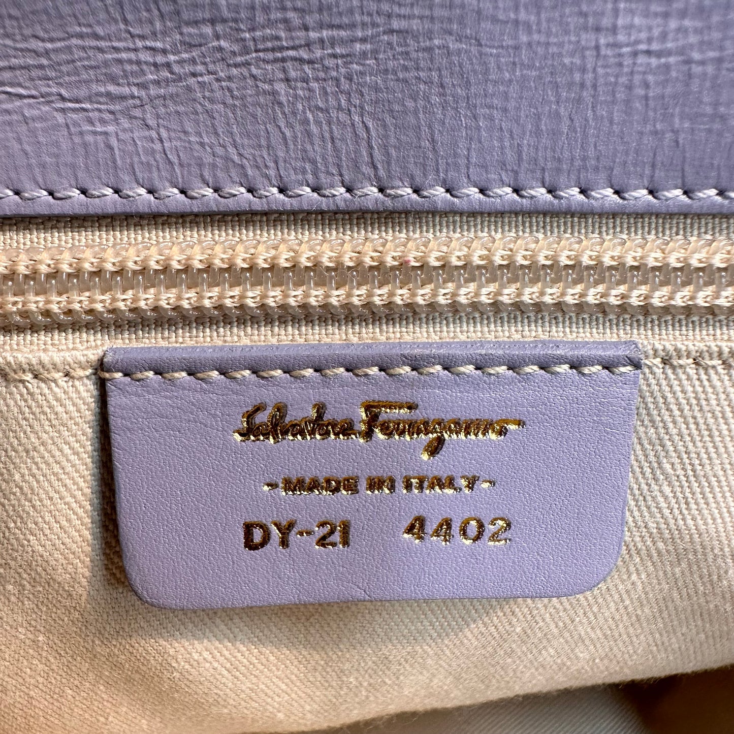 SALVATORE FERRAGAMO Lilac Gancini Buckle Bag