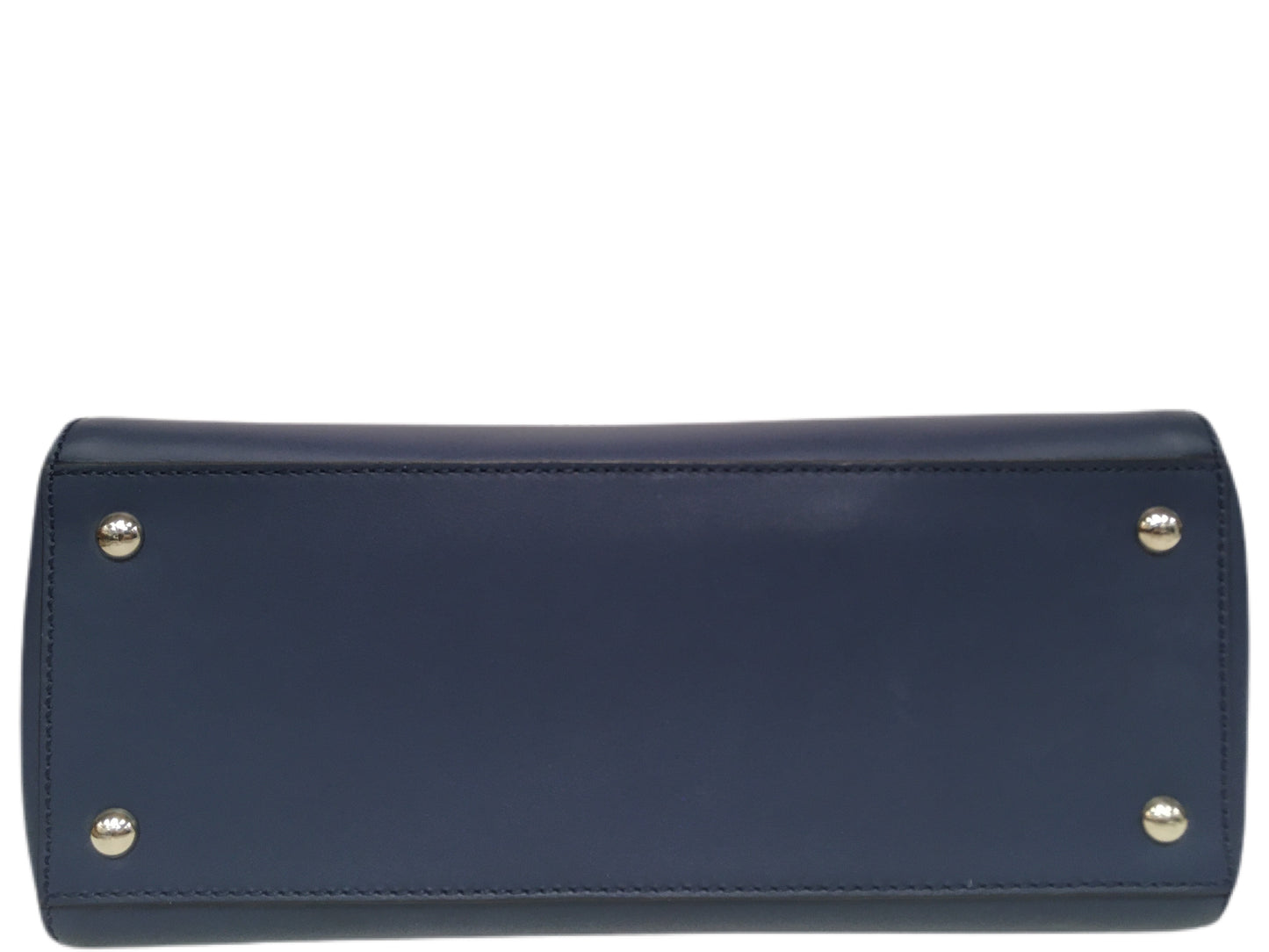 FENDI Leather Dotcom Keyhole Handbag Blue