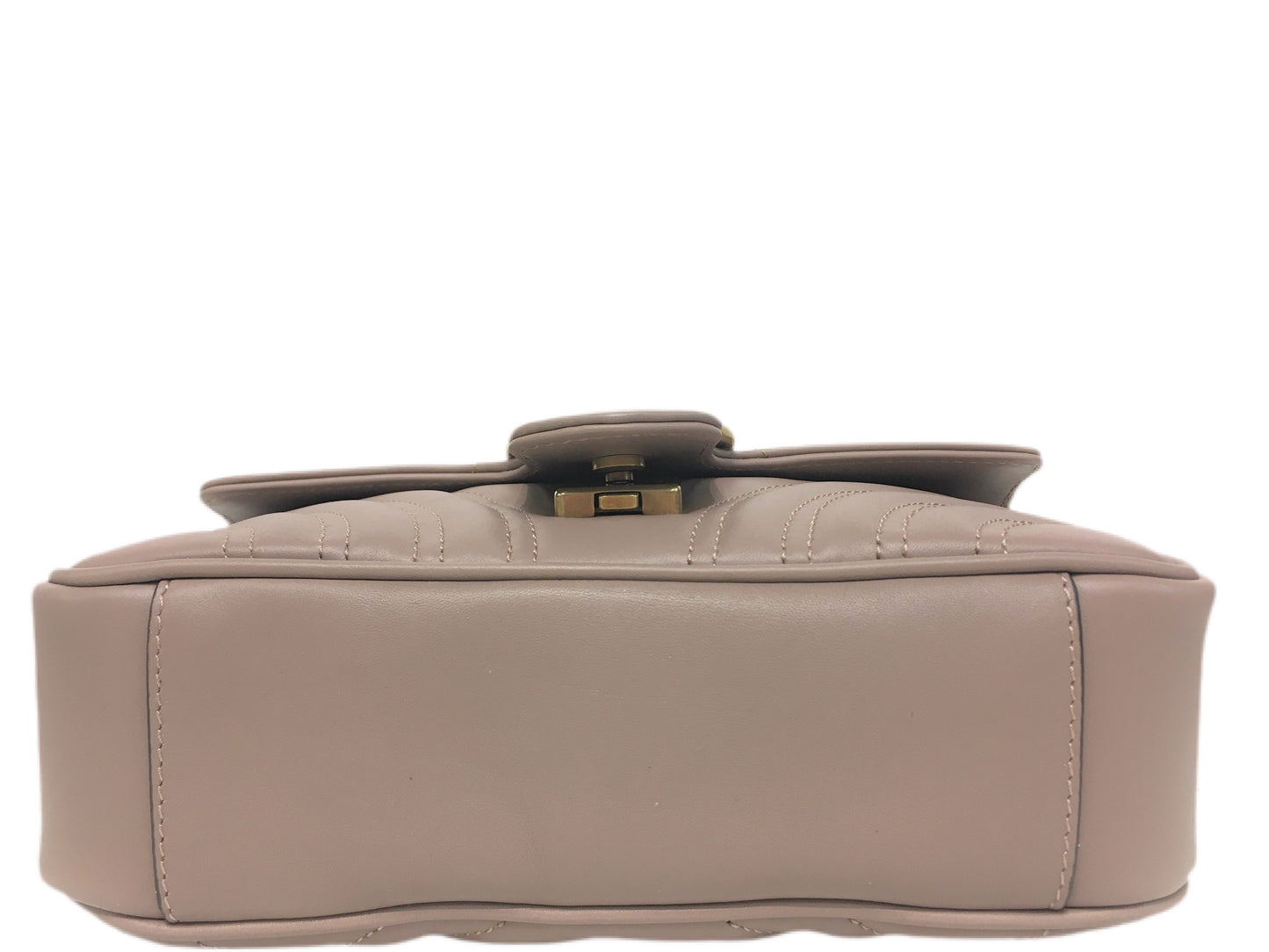 GUCCI Leather GG Marmont Mini Matelasse Dusty Pink