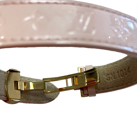 LOUIS VUITTON Pink Vernis Patent Leather Bracelet