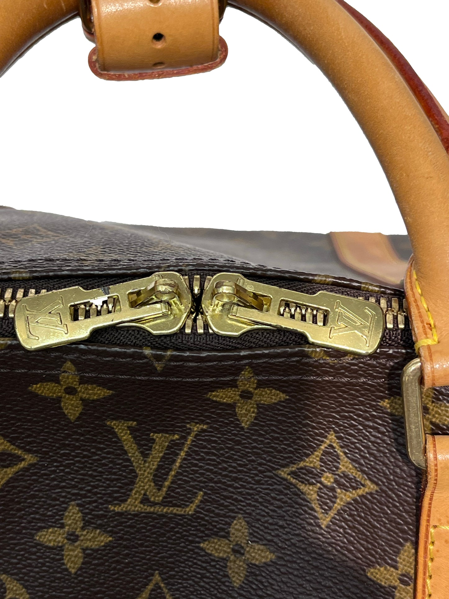 LOUIS VUITTON Monogram Keepall Duffle Bag Brown
