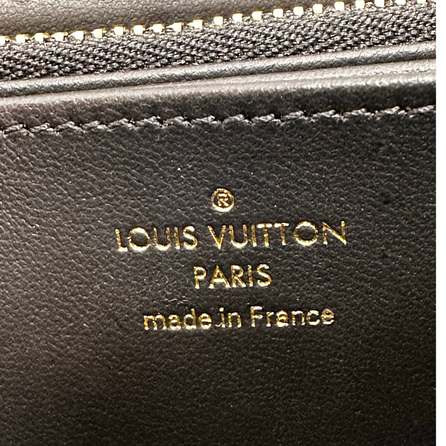 LOUIS VUITTON Monogram Embossed Zippy Wallet, Black