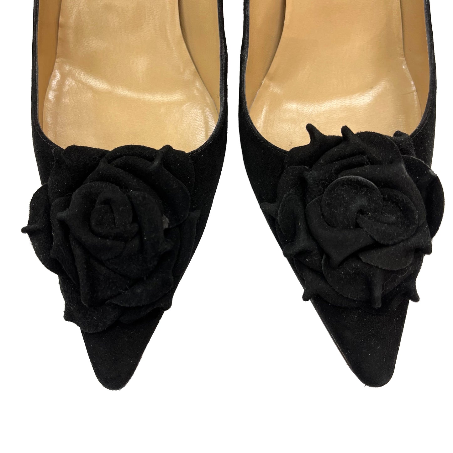 MANOLO BLAHNIK Black Suede Pumps Size 39