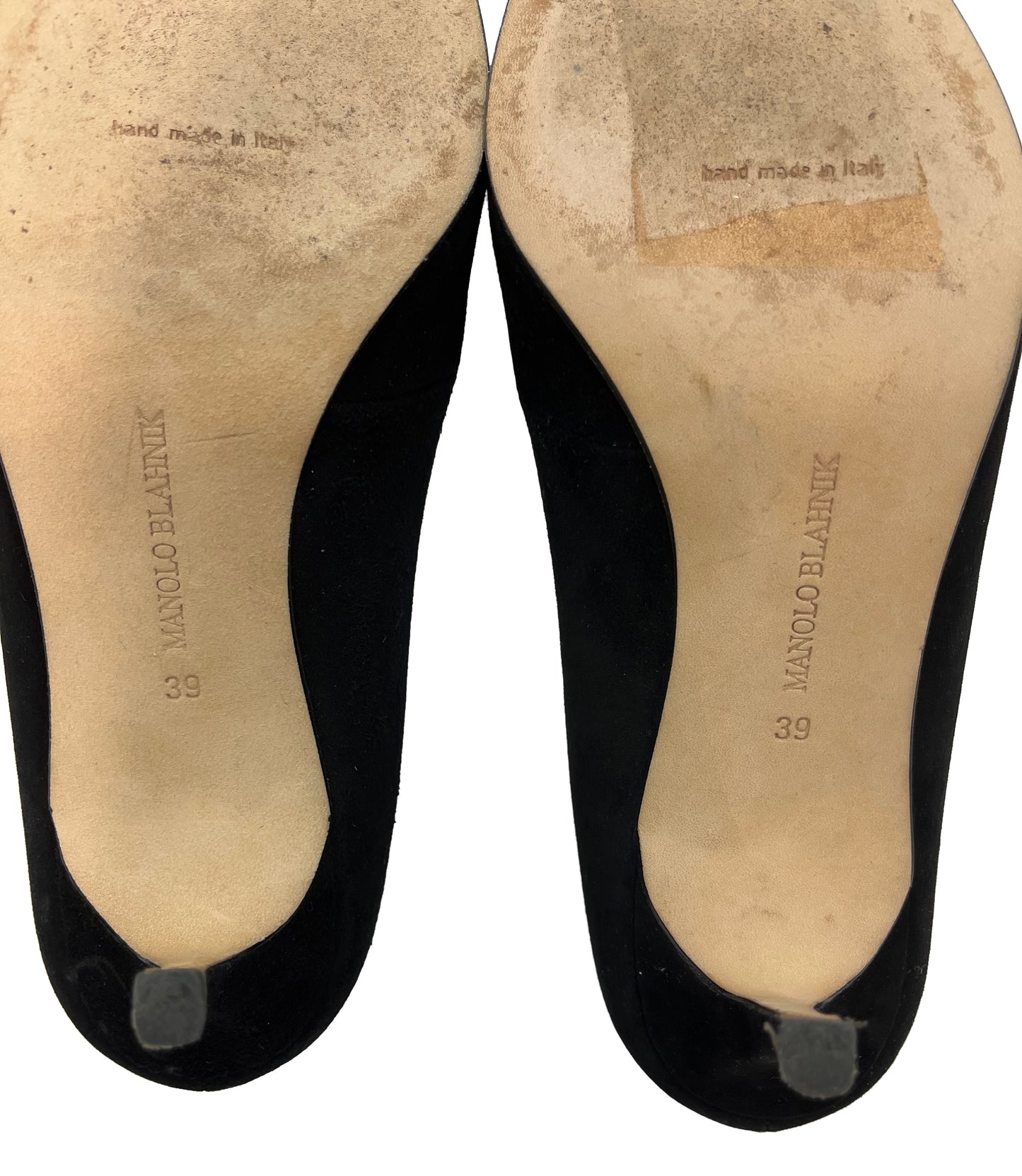 MANOLO BLAHNIK Black Suede Pumps Size 39