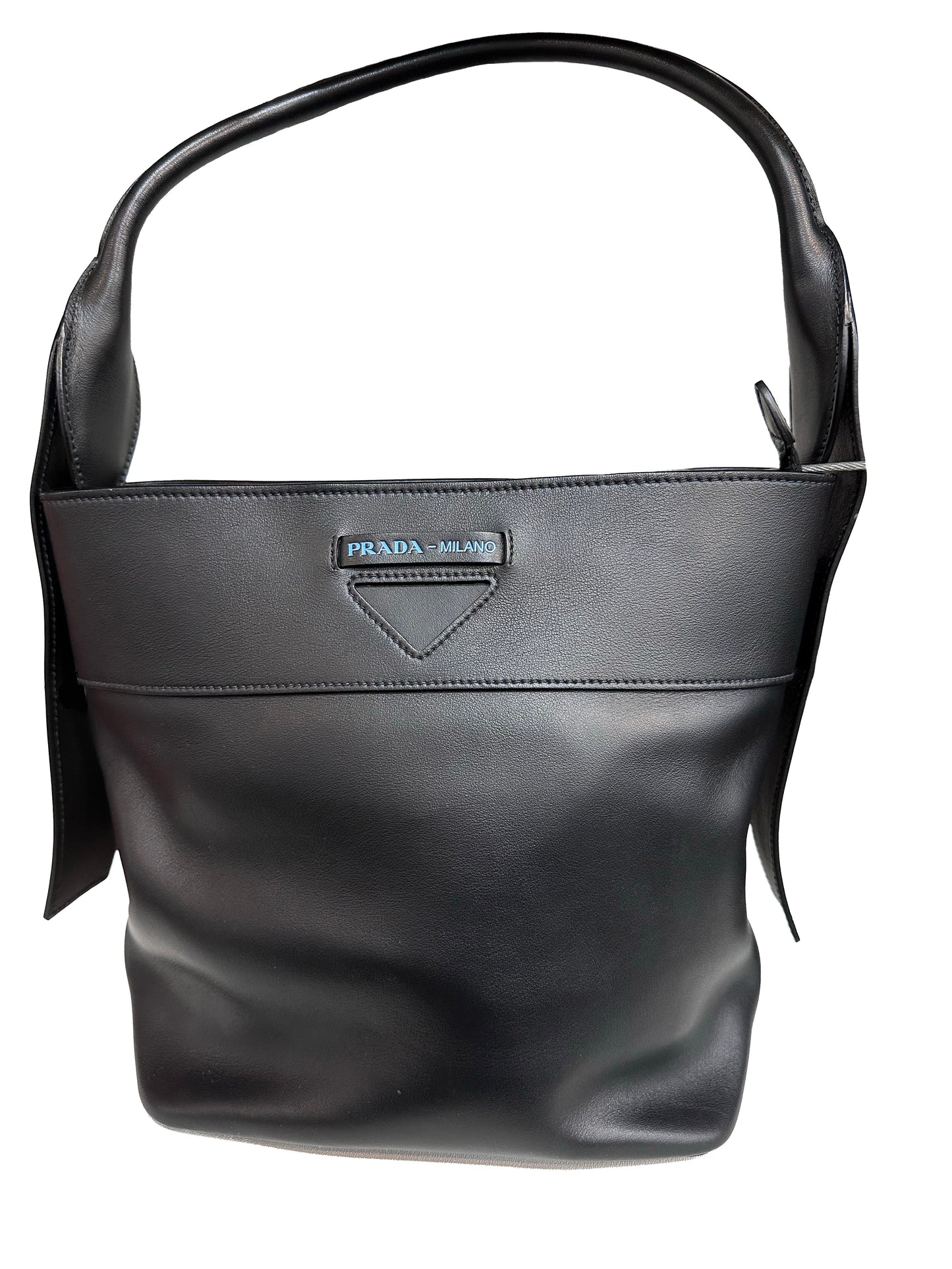 PRADA Black Leather Shoulder Bag