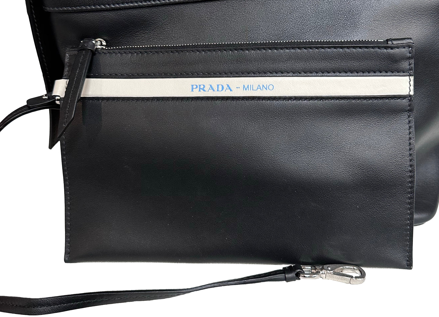 PRADA Black Leather Shoulder Bag