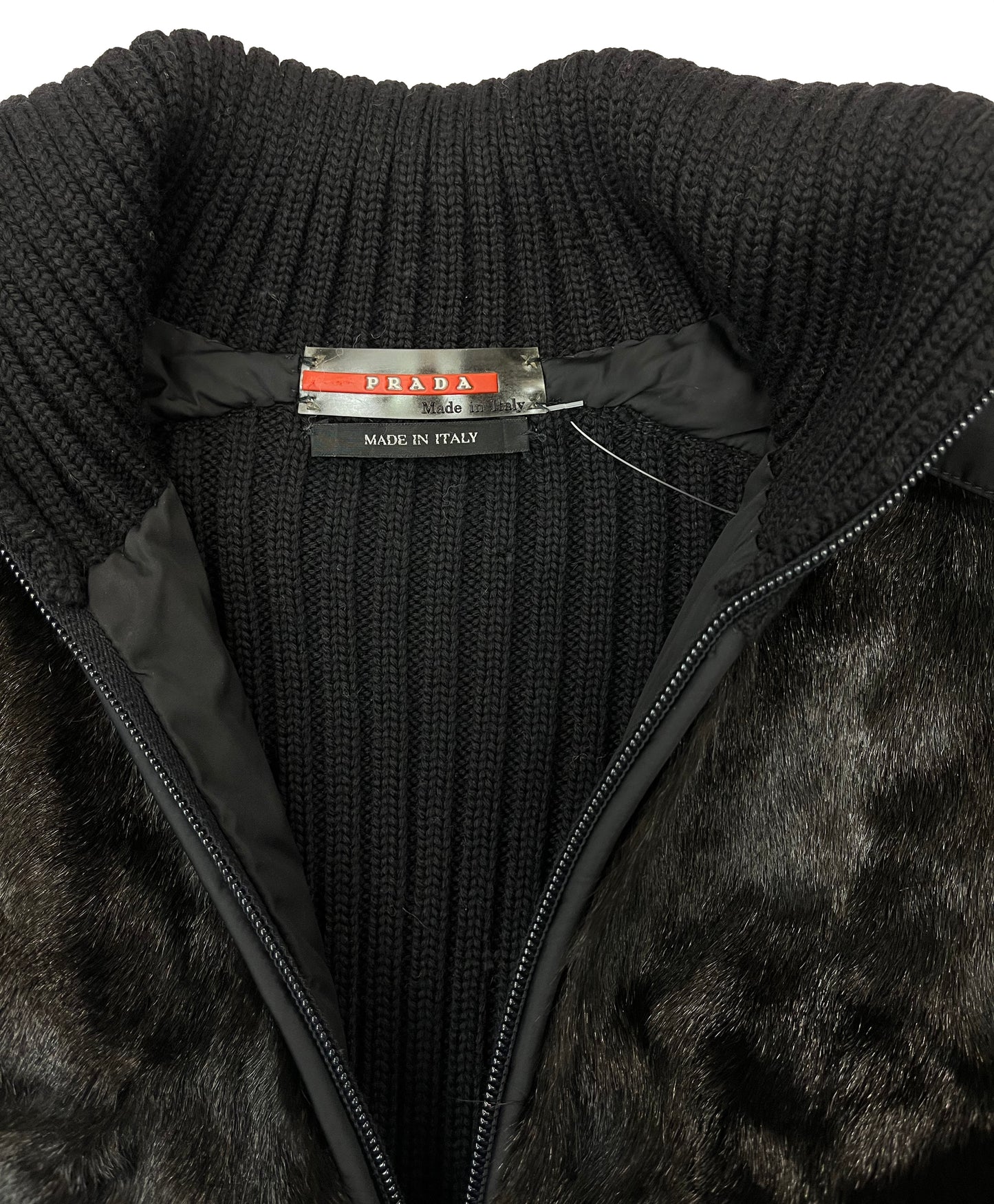 PRADA Fur, Wool & Nylon Jacket Size 40