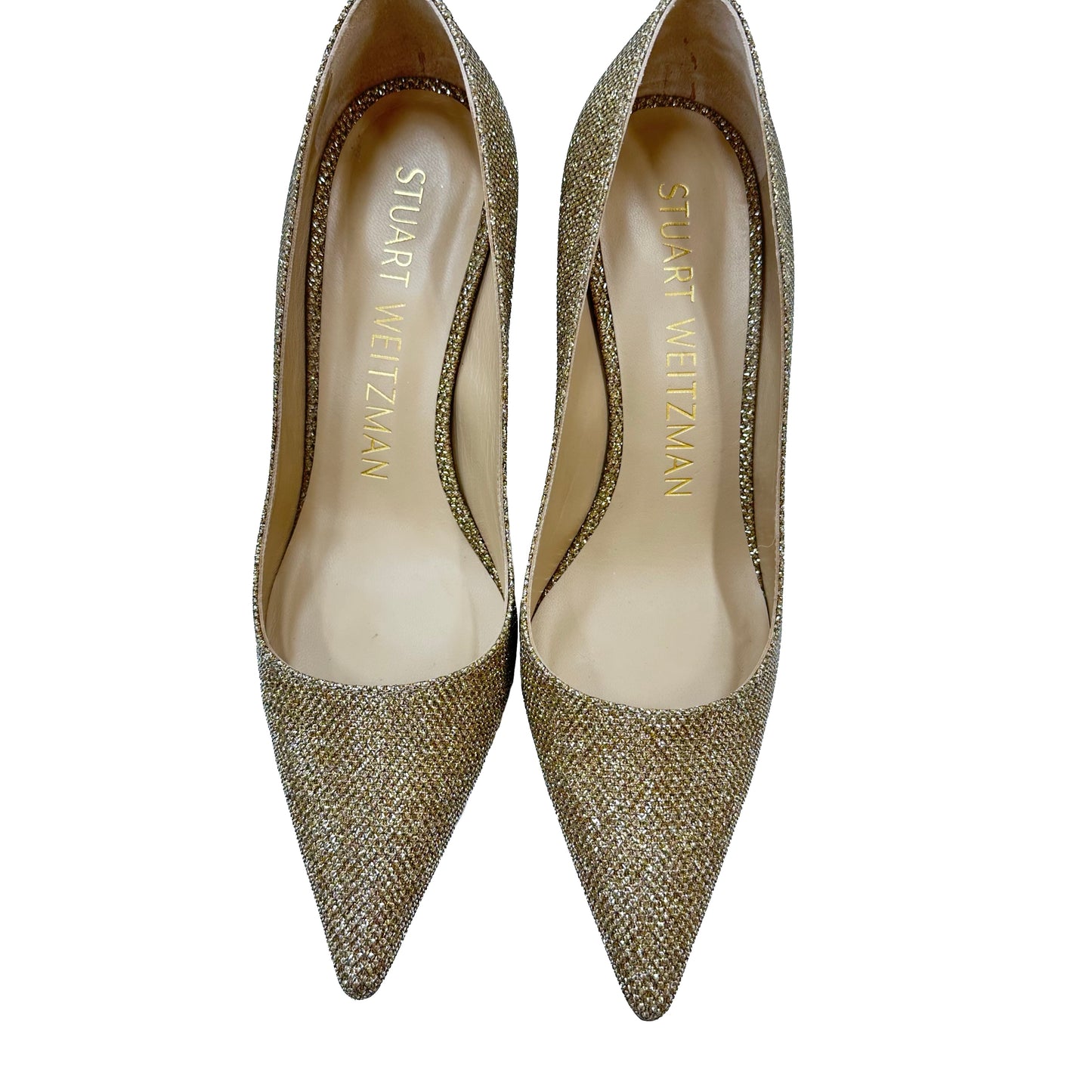STUART WEITZMAN Gold Glitter Size 7