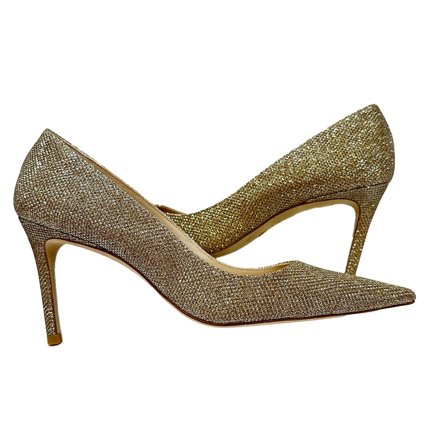 STUART WEITZMAN Gold Glitter Size 7