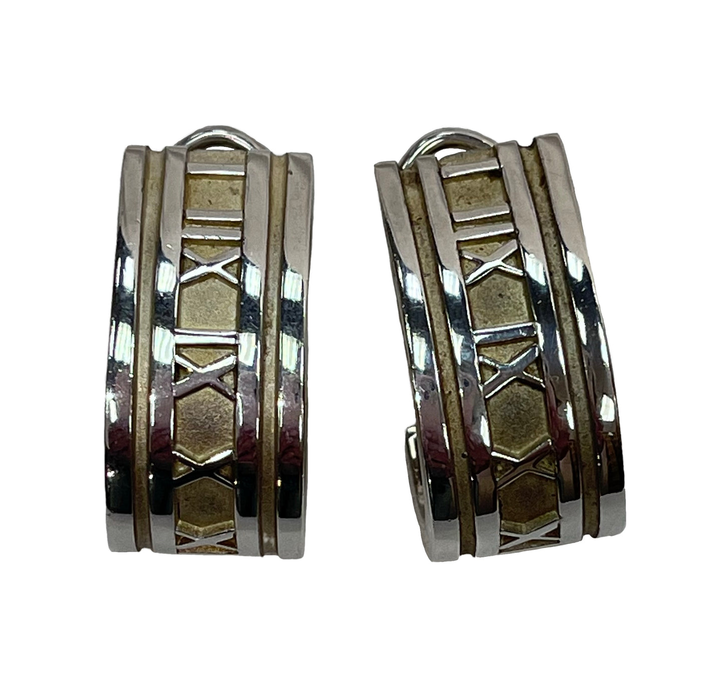 TIFFANY & CO. Sterling Silver Atlas Collection Earrings