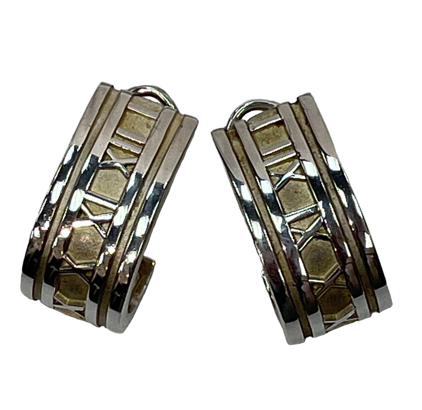 TIFFANY & CO. Sterling Silver Atlas Collection Earrings
