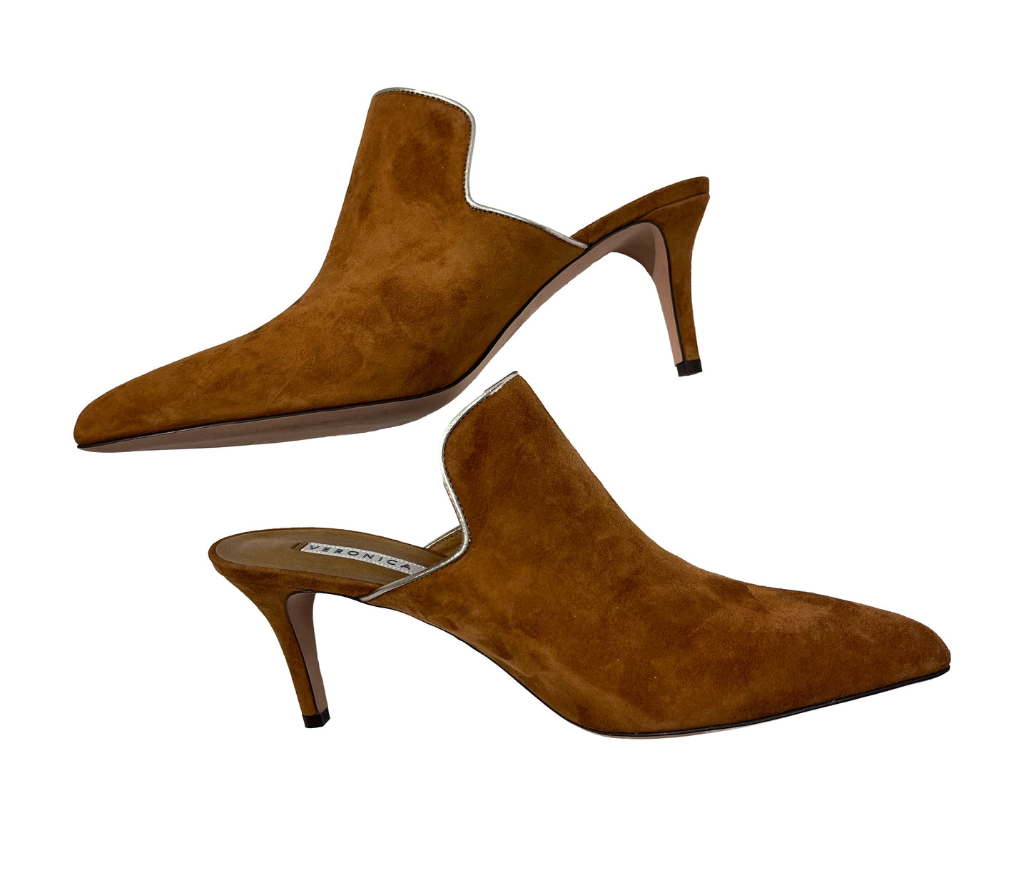 VERONICA BEARD Cognac Suede Mule Size 38