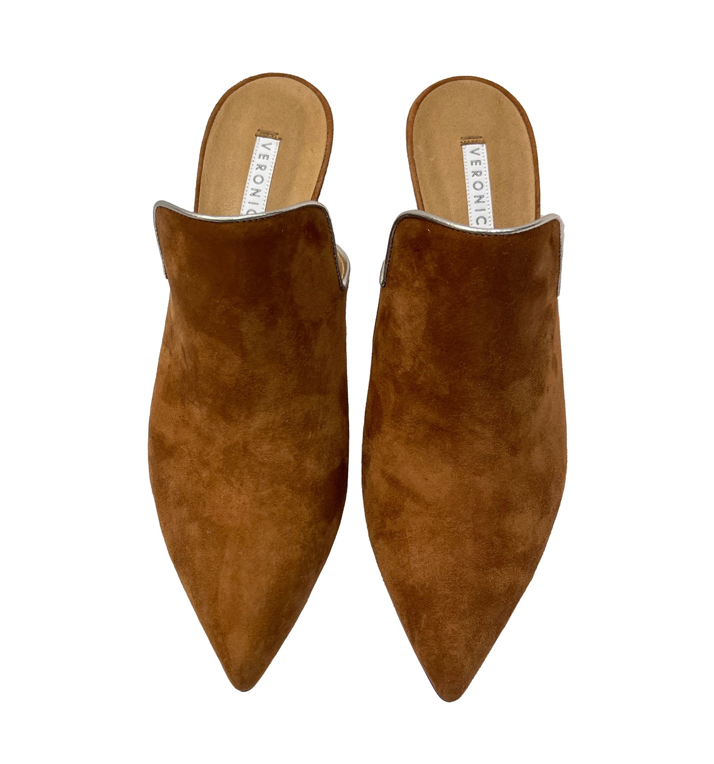 VERONICA BEARD Cognac Suede Mule Size 38