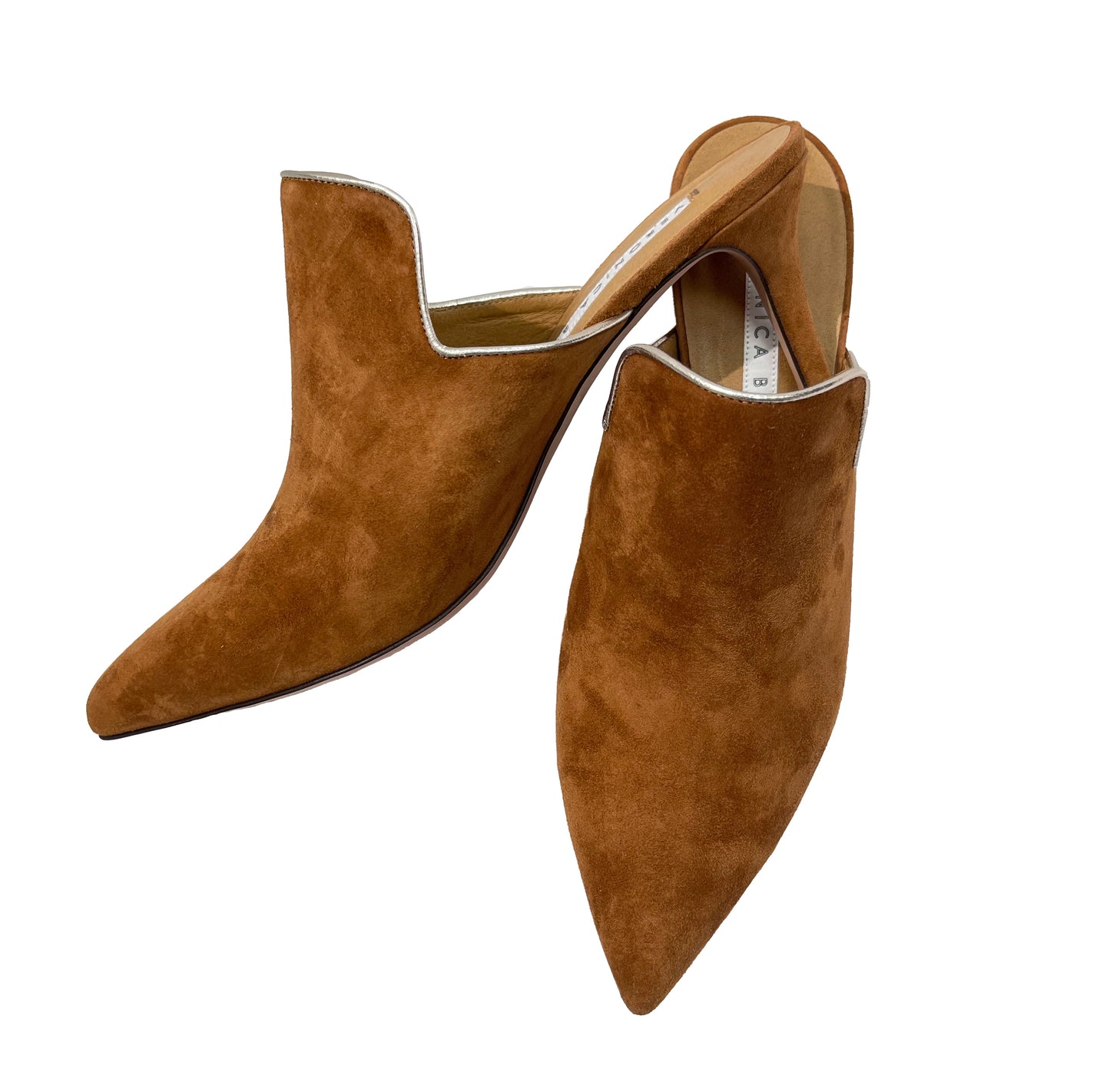 VERONICA BEARD Cognac Suede Mule Size 38