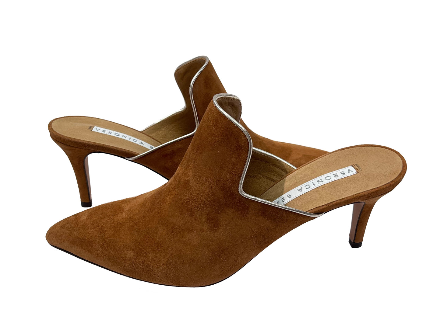 VERONICA BEARD Cognac Suede Mule Size 38