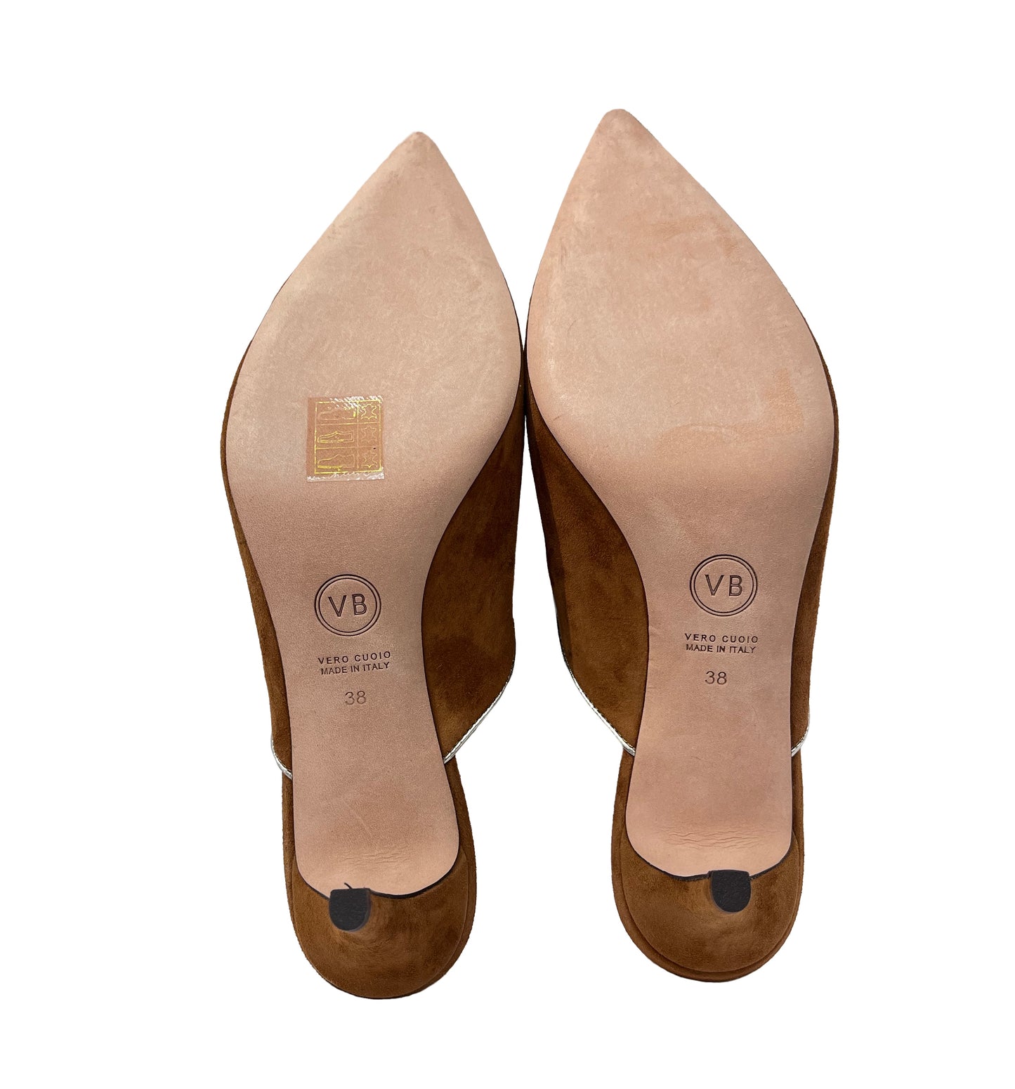 VERONICA BEARD Cognac Suede Mule Size 38