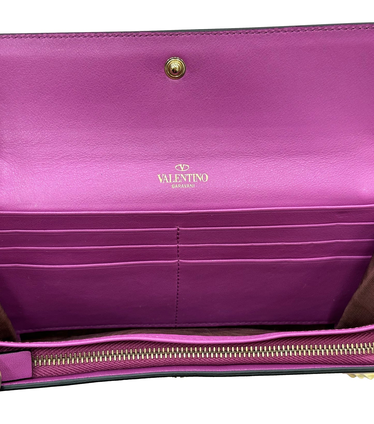 VALENTINO Rockstud Leather Wristlet