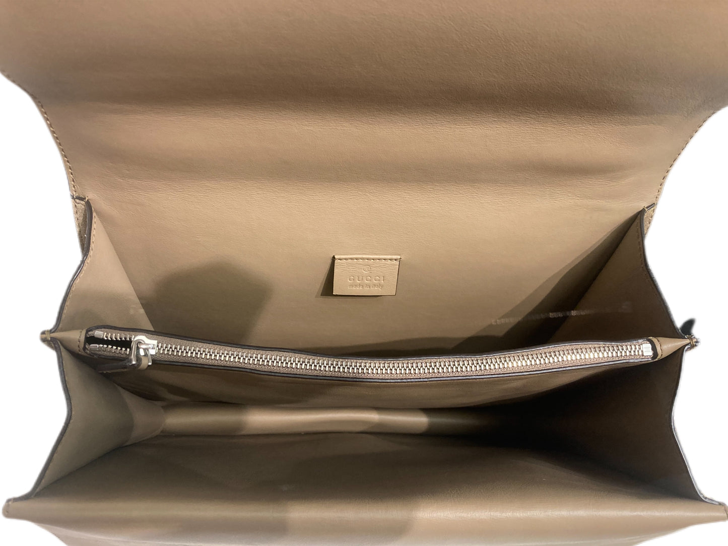 GUCCI Medium Suede Dionysus Shoulder Bag Taupe
