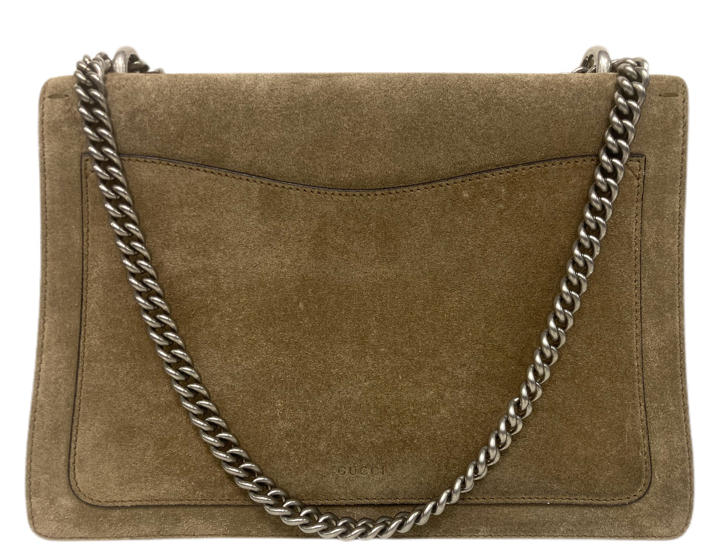 GUCCI Medium Suede Dionysus Shoulder Bag Taupe