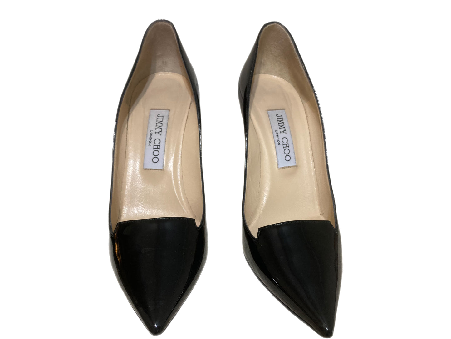 JIMMY CHOO Alia Patent Leather Pumps Black Size 38.5